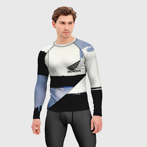 Мужской рашгард Honda логотип / 3D-принт – фото 3