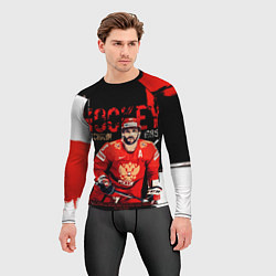 Рашгард мужской Александр Овечкин лучший хоккеист, цвет: 3D-принт — фото 2