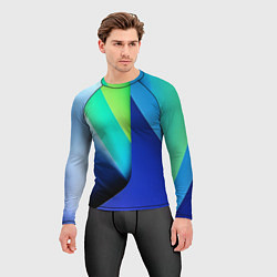 Рашгард мужской Color blue green, цвет: 3D-принт — фото 2