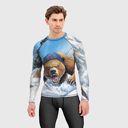 Рашгард мужской Злой русский медведь, цвет: 3D-принт — фото 2