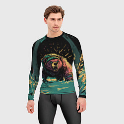 Рашгард мужской Медведь в гневе, цвет: 3D-принт — фото 2