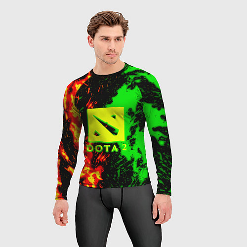 Мужской рашгард Dota 2 кислотные краски / 3D-принт – фото 3