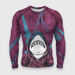 Рашгард мужской Акула в капюшоне, цвет: 3D-принт