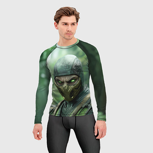 Мужской рашгард Рептилия в классической маске / 3D-принт – фото 3