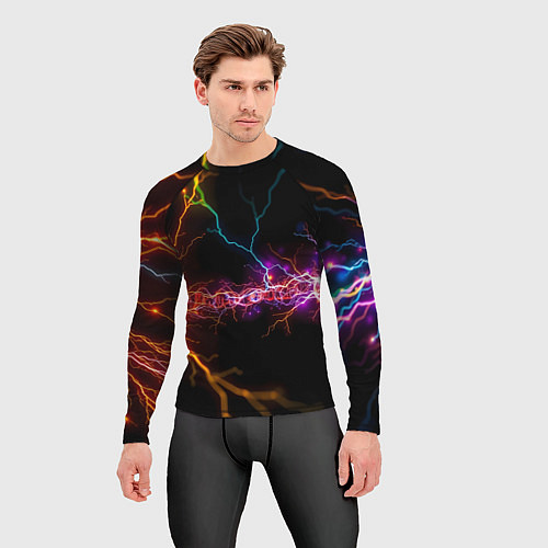 Мужской рашгард Две неоновые вспышки / 3D-принт – фото 3
