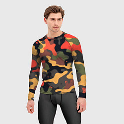 Рашгард мужской Разноцветный праздничный камуфляж, цвет: 3D-принт — фото 2