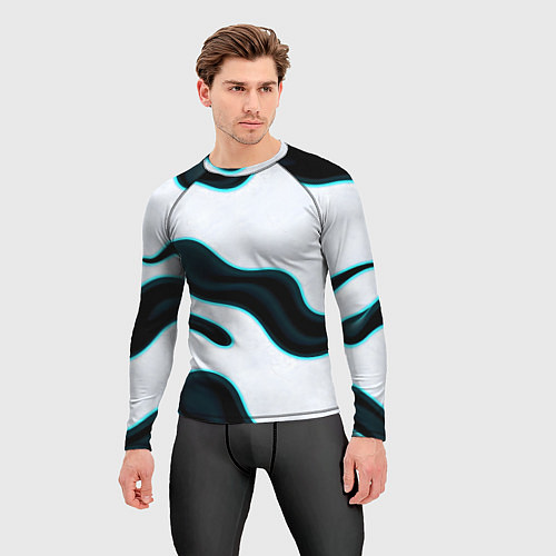 Мужской рашгард Пятна с неоном / 3D-принт – фото 3