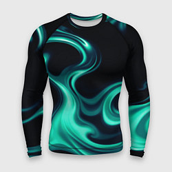 Рашгард мужской Color turquoise black, цвет: 3D-принт