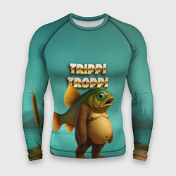 Рашгард мужской Trippi Troppi рыба мем, цвет: 3D-принт