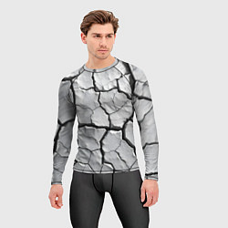 Рашгард мужской Серая растрескавшаяся глина, цвет: 3D-принт — фото 2