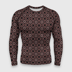Рашгард мужской Чёрный с красным узор паттерн, цвет: 3D-принт