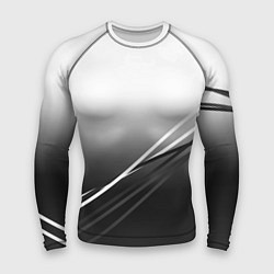 Рашгард мужской Градиент с полосами из белого в тёмный, цвет: 3D-принт