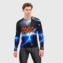 Рашгард мужской ACDC логотип из лавы на молнии, цвет: 3D-принт — фото 2