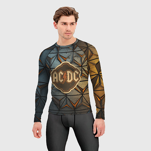 Мужской рашгард ACDC винтажный логотип / 3D-принт – фото 3