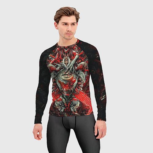 Мужской рашгард Doom постер к игре / 3D-принт – фото 3