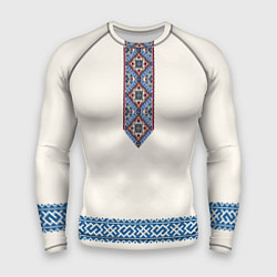 Рашгард мужской Обережник - вышиванка, цвет: 3D-принт