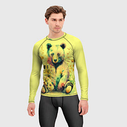 Рашгард мужской Медведь с узорами в стиле Климта, цвет: 3D-принт — фото 2