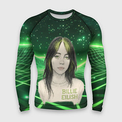 Рашгард мужской Билли Айлиш нарисована с зелеными волосами, цвет: 3D-принт