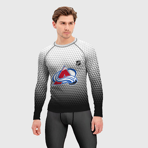 Мужской рашгард Колорадо Эвеланш - черный градиент / 3D-принт – фото 3