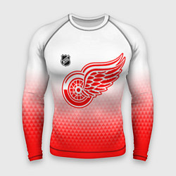 Мужской рашгард Детройт Ред Уингз - красно белый градиент
