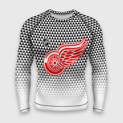 Мужской рашгард Детройт Ред Уингз - геометрический градиент