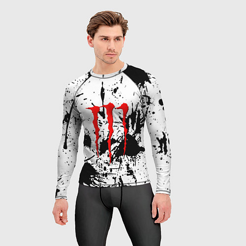 Мужской рашгард Monster energy краски / 3D-принт – фото 3