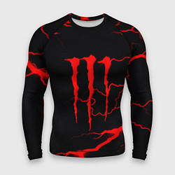 Мужской рашгард Monster energy storm red