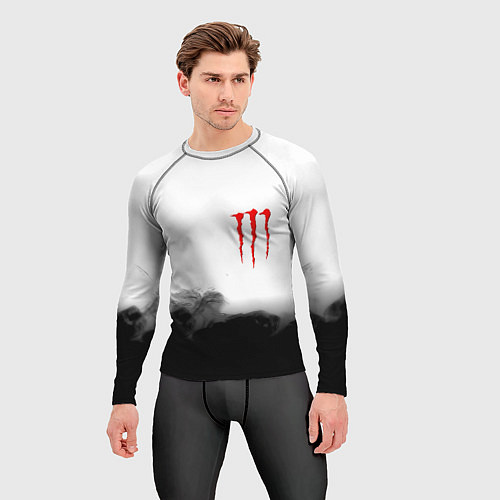 Мужской рашгард Monster energy splash smoke / 3D-принт – фото 3