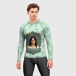 Рашгард мужской Билли Айлиш рамка мандала, цвет: 3D-принт — фото 2