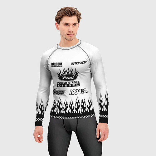 Мужской рашгард Dead white - Bones / 3D-принт – фото 3