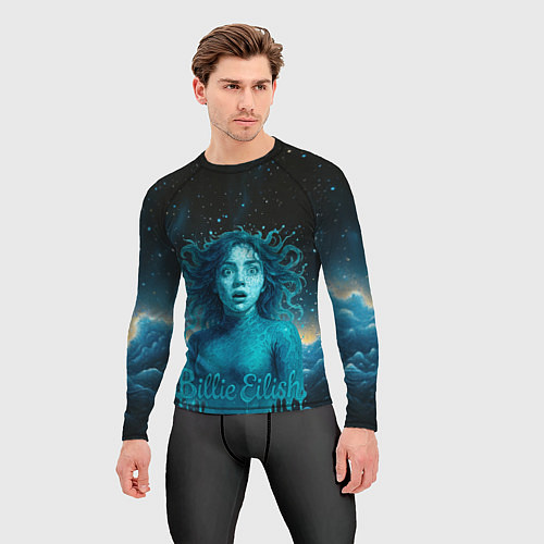 Мужской рашгард Билли Айлиш из волн / 3D-принт – фото 3