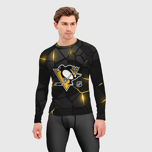 Мужской рашгард Питтсбург Пингвинз - плиты с подсветкой / 3D-принт – фото 3