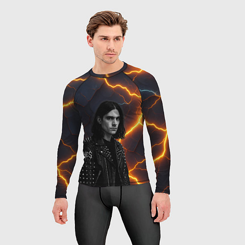 Мужской рашгард Bones рок звезда / 3D-принт – фото 3