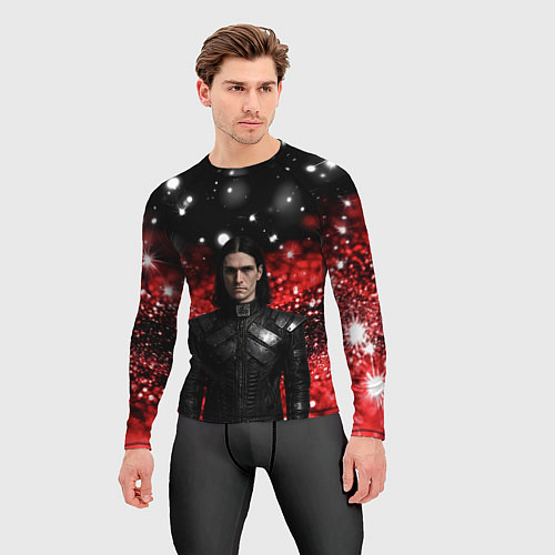 Мужской рашгард Bones в кожаной куртке / 3D-принт – фото 3
