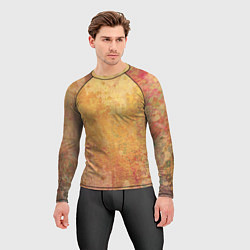 Рашгард мужской Абстракция - red and yellow spots, цвет: 3D-принт — фото 2