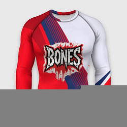 Рашгард мужской Bones лого на красной краске, цвет: 3D-принт