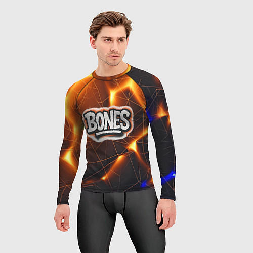 Мужской рашгард Bones лого в уличном стиле / 3D-принт – фото 3