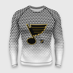 Рашгард мужской Сент Луис Блюз - белый градиент, цвет: 3D-принт