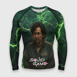 Рашгард мужской Игра в кальмара игрок 456, цвет: 3D-принт