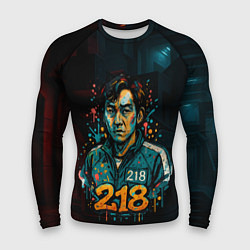 Рашгард мужской Игра в кальмара игрок 218 граффити, цвет: 3D-принт
