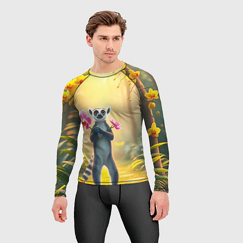 Мужской рашгард Лемур несёт орхидеи для любимой / 3D-принт – фото 3