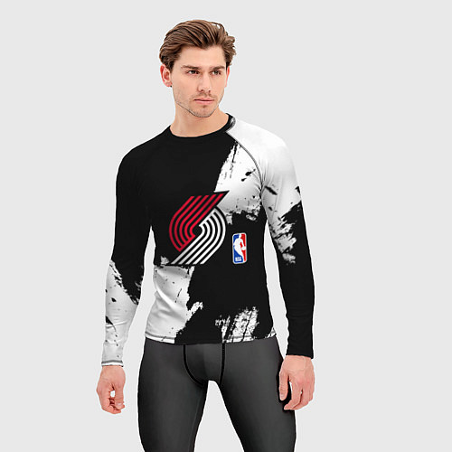 Мужской рашгард Трэйл Блэйзерс - брызги красок / 3D-принт – фото 3