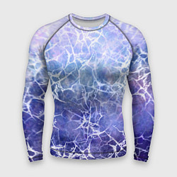 Мужской рашгард Абстракция - white web on blue background