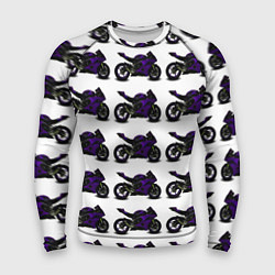 Мужской рашгард The motorcycle is dark purple