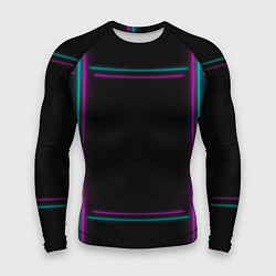 Рашгард мужской Neon pink light blue, цвет: 3D-принт