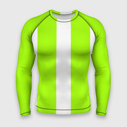 Мужской рашгард Color light green white stripes