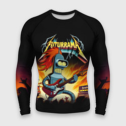 Рашгард мужской Bender is a hard rock guitarist - Futurama, цвет: 3D-принт