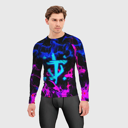 Мужской рашгард Doom неоновый дым / 3D-принт – фото 3
