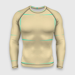 Мужской рашгард Color beige green stripes
