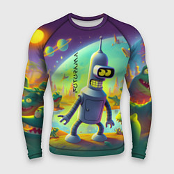 Рашгард мужской Робот-сгибальщик Бендер на планете крокодилов - не, цвет: 3D-принт